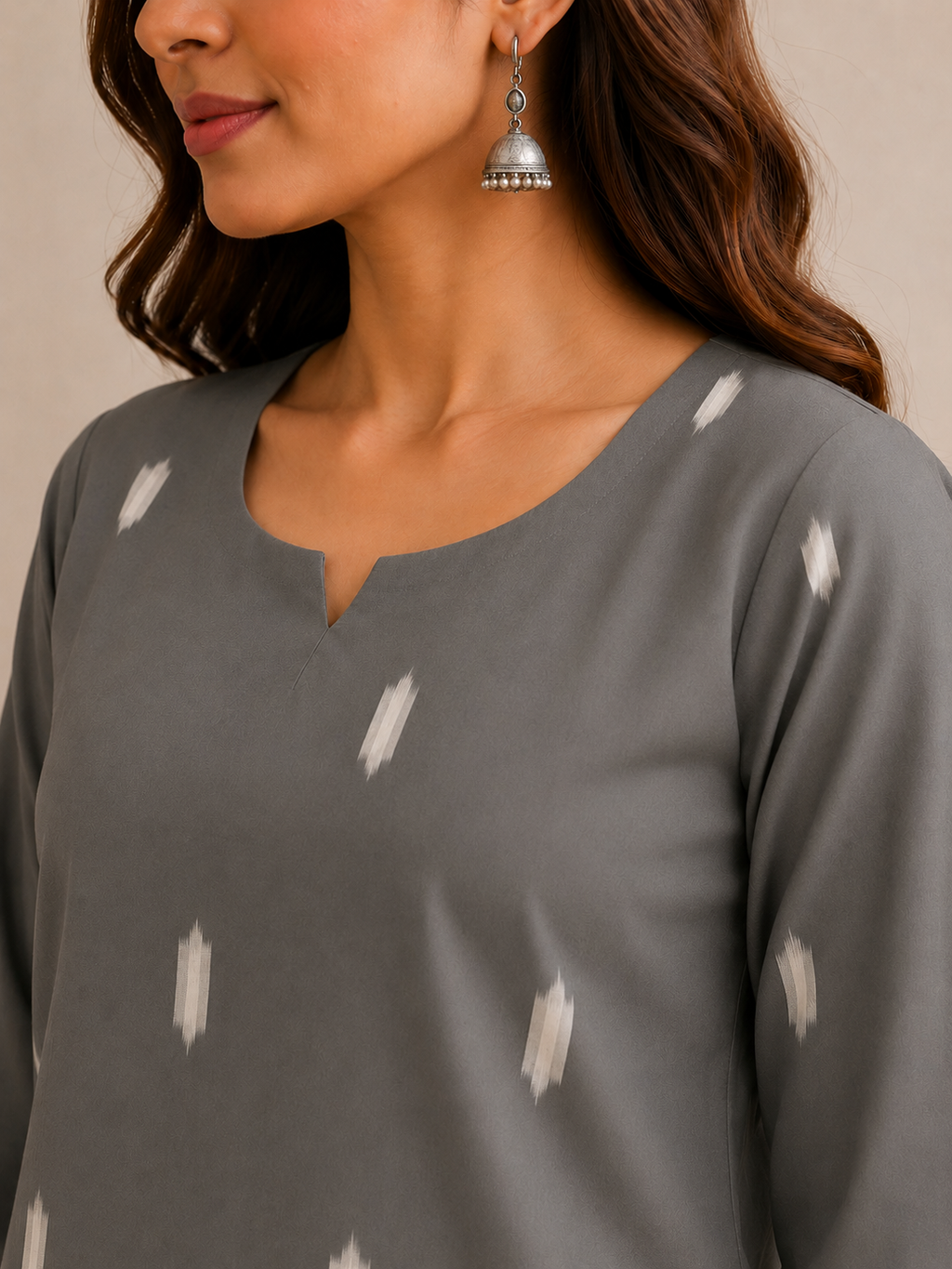 Women's Embroidered Cotton Blend Kurti with Pant Set | DCVK-05