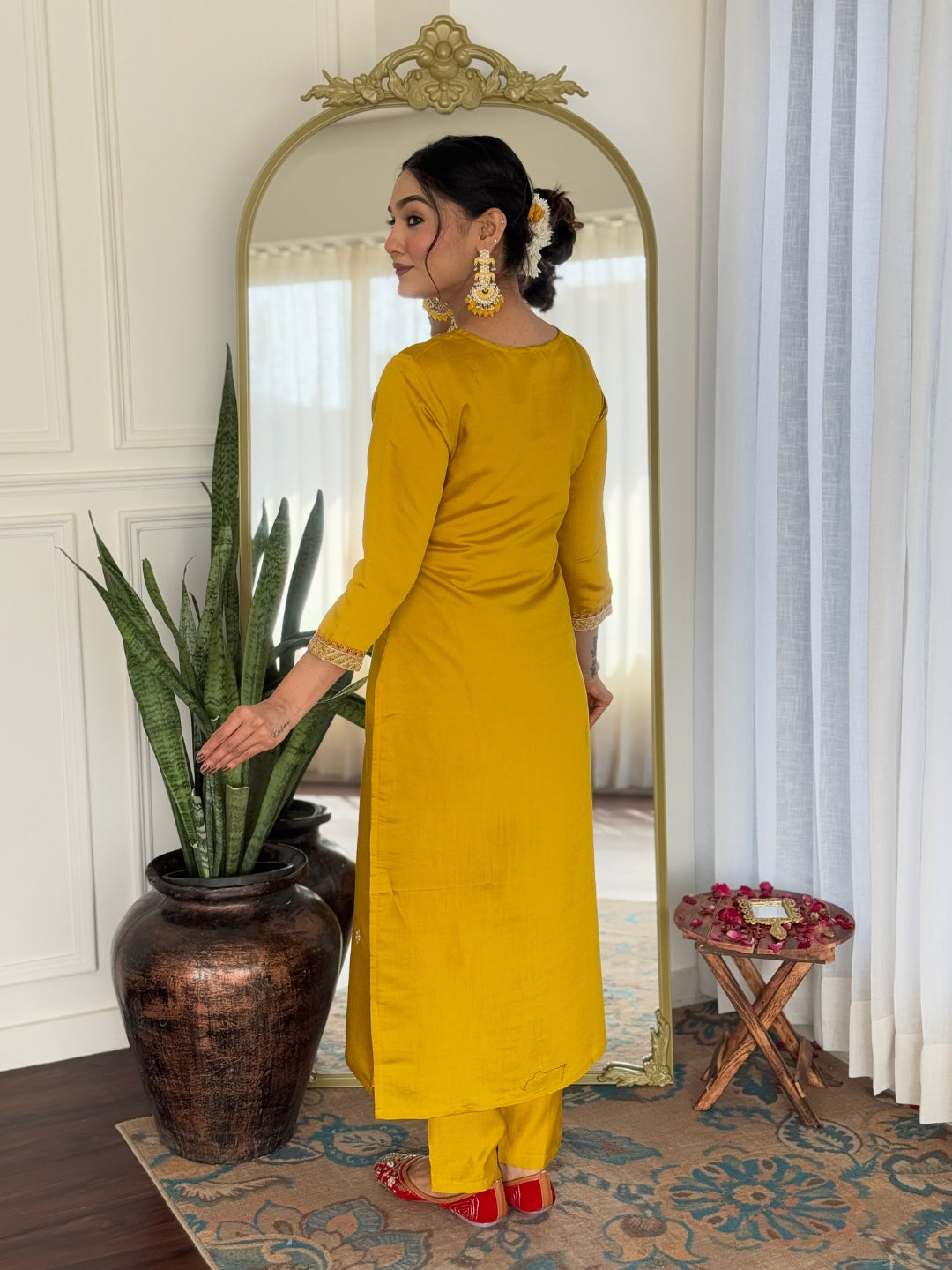 Women's Embroidered Rayon Kurta Pant Dupatta Set | Designer Ethnic Suit | D697