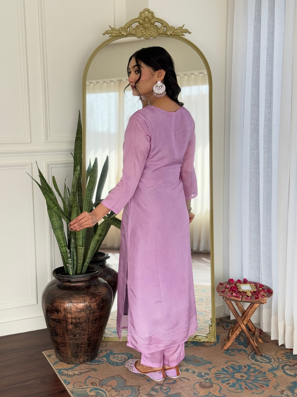 Women's Embroidered Rayon Kurti with Pant & Taby Dupatta Set | D701