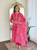 Women's Embroidered Rayon Kurti with Pant & Taby Dupatta Set | D722